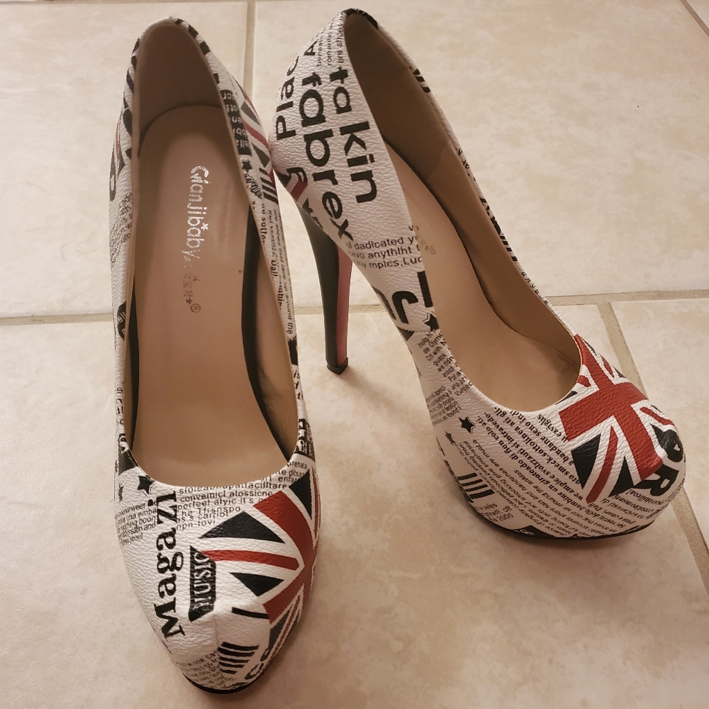 Women European Print High Heels